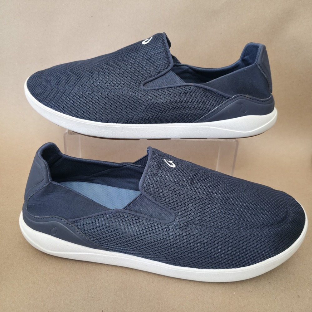 OluKai Dede (Sz 14) Nohea Pae Slip-on Sneaker Men Navy Blue Mesh Lightweight